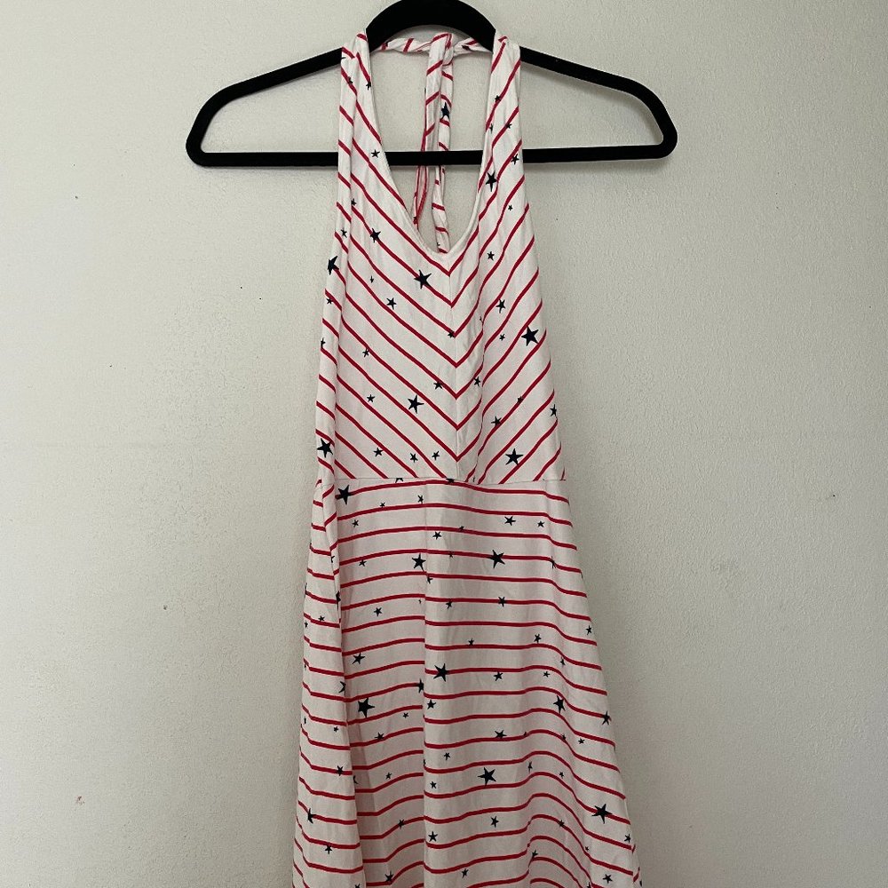 So Size S Stars and Stripe Halter Dress